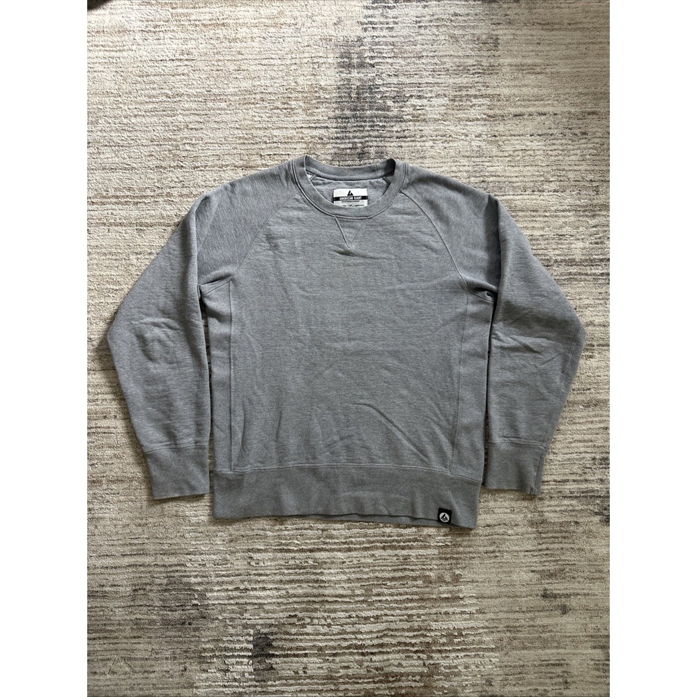 American Giant Sweatshirt Men Gray Size M Crewneck Pullover USA Hipster Logo
